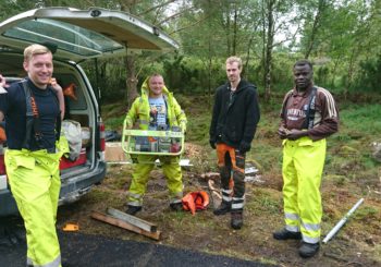 2,1 km med gjerde i Ryvardsmarka i Sveio